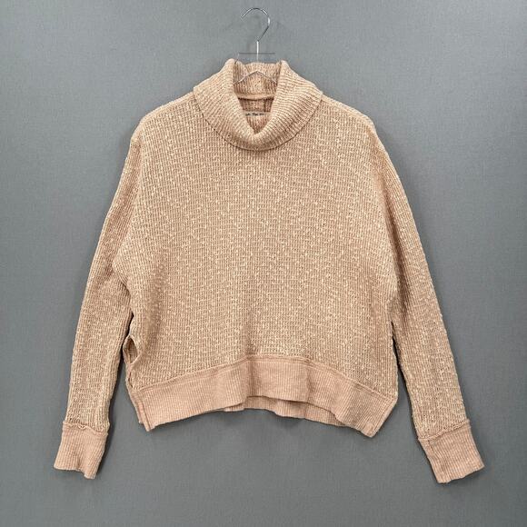 FREE PEOPLE Tommy Turtleneck Sweater Womens XS Peach Long Sleeve Nubby Knit NEW - Picture 4 of 16